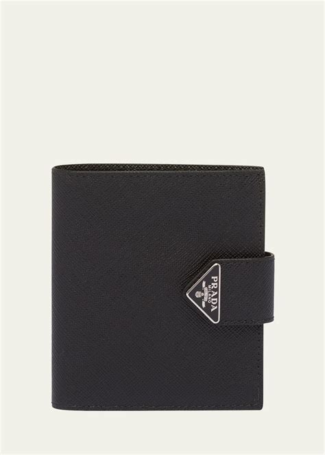 prada men's wallet|Prada Mens Black Saffiano Leather Bi.